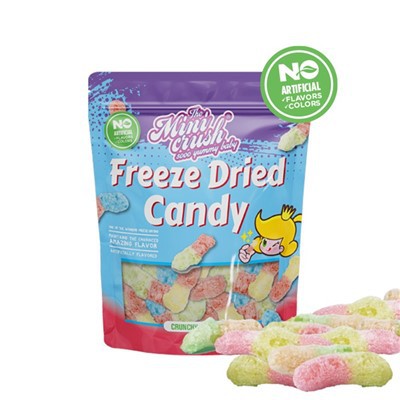 Dondurularak Kurutulmuş Çıtır Solucanlar (Doğal Renk)